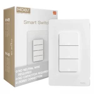 MOES Tuya ZigBee Smart Switch US Version 1-4 Gang Outgoing Ground Neutral Wire App Remote Control Work With Alexa Google Home