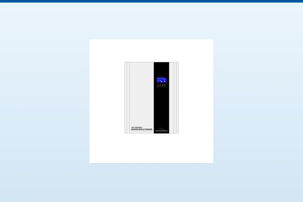 off grid solar inverter — MOES official product with illustrative background (not a real site photo)