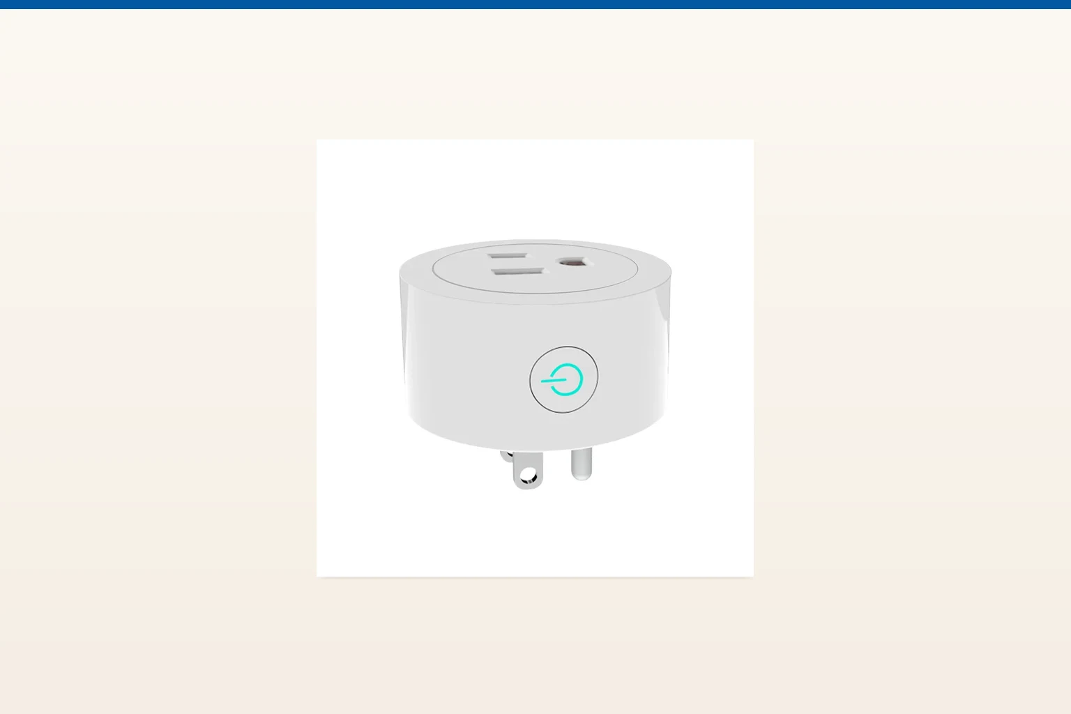 smart plug — MOES official product with illustrative background (not a real site photo)