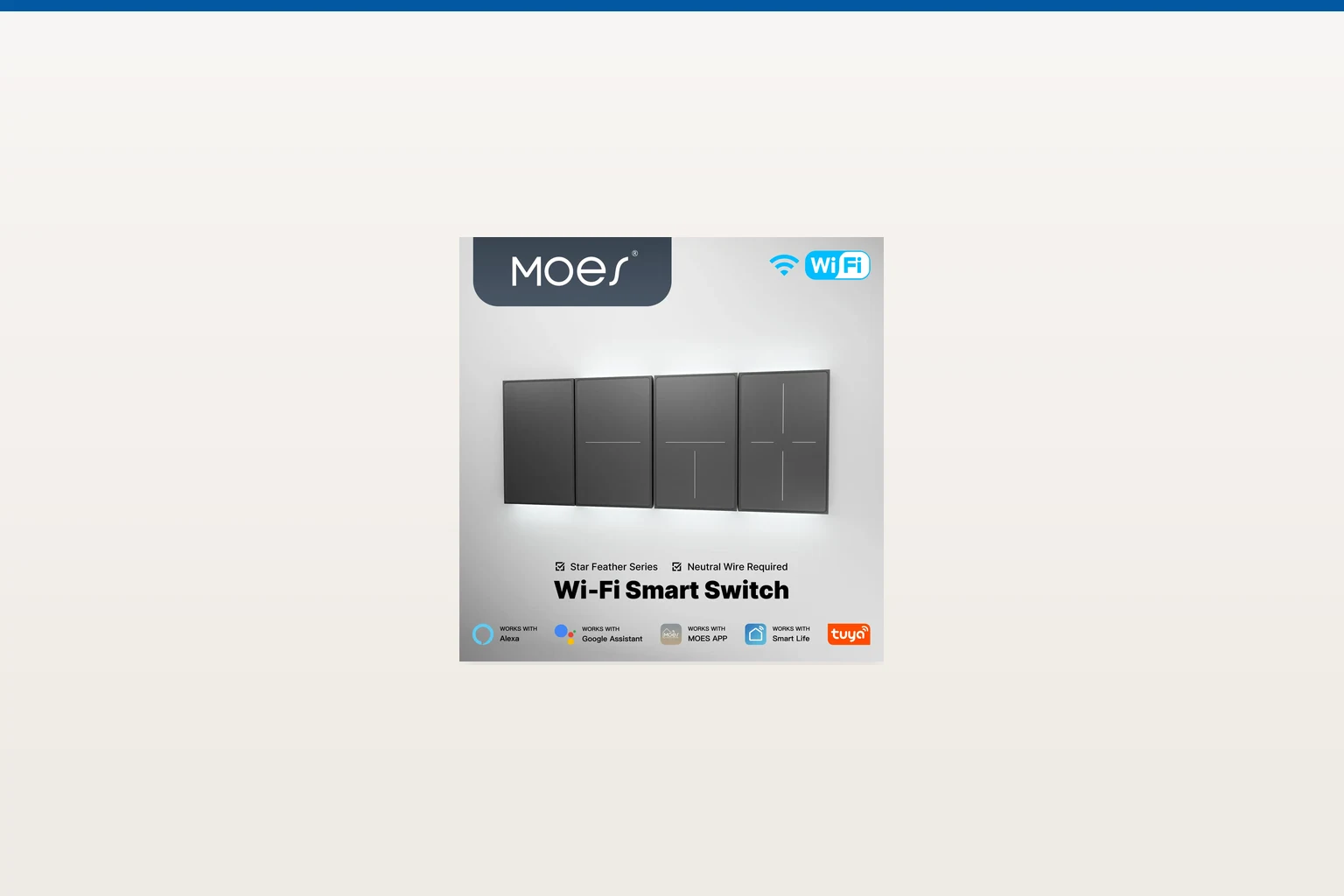 MOES smart_switch — official product photo with illustrative scene background (not a real site photo)