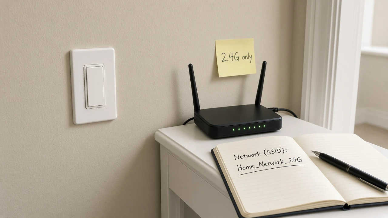 Documenting 2.4 GHz Wi-Fi readiness before smart-home pairing