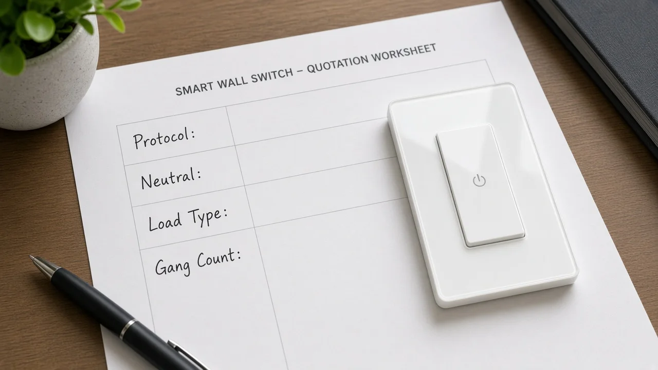 Quote fields for smart switch bill of materials