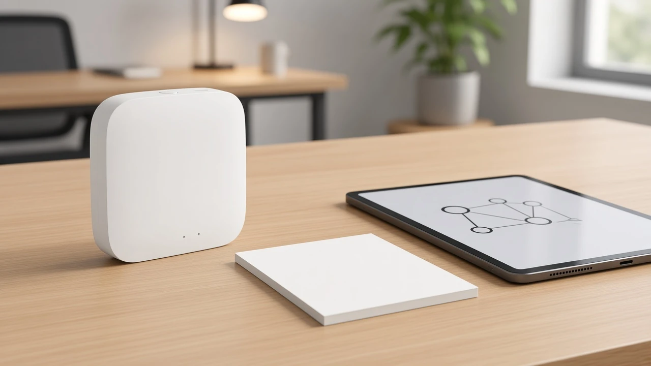 ZigBee Wi-Fi gateway hub on a B2B quote desk before locking gateway definition fields