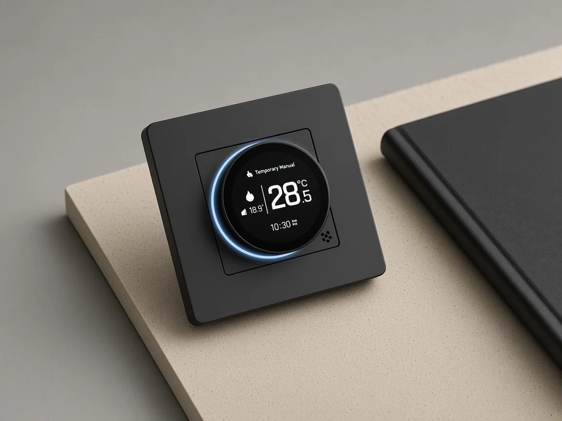 Sample-board thermostat reviewed as a comfort heating controller