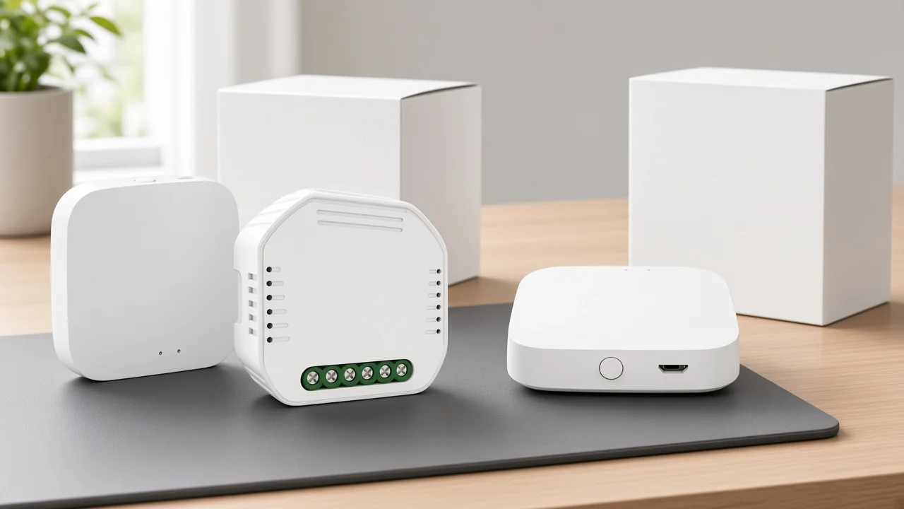 Hardware contrast of Zigbee hub path versus Bluetooth Mesh gateway path