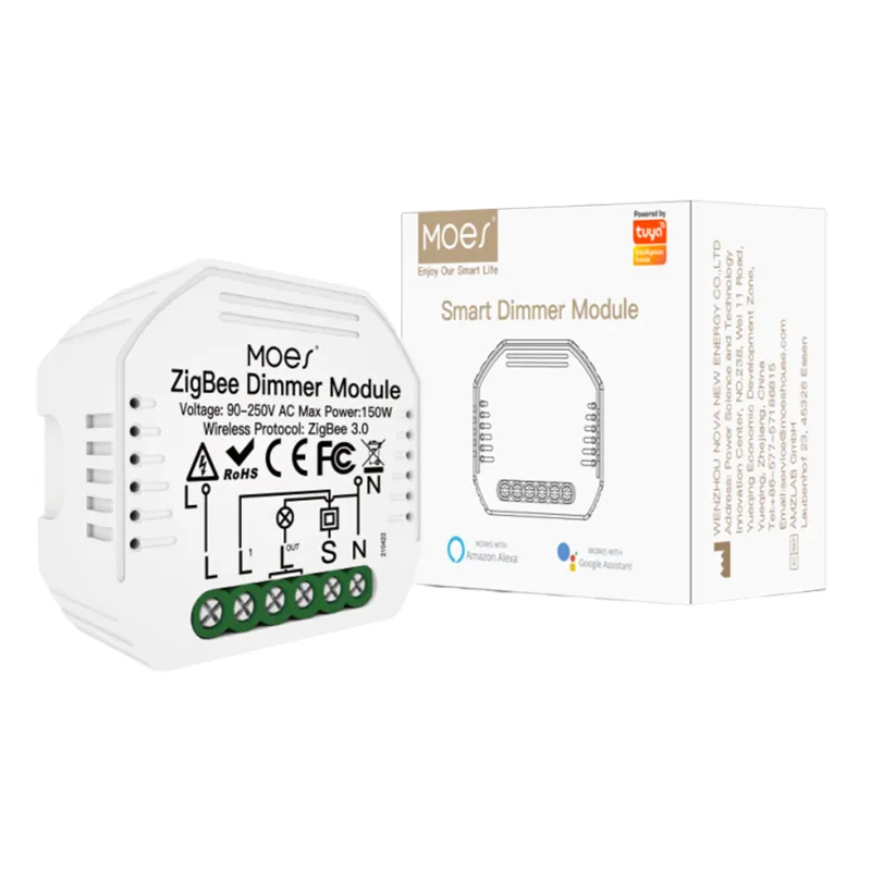 MOES MS-105Z Tuya ZigBee 3.0 smart dimmer switch relay module
