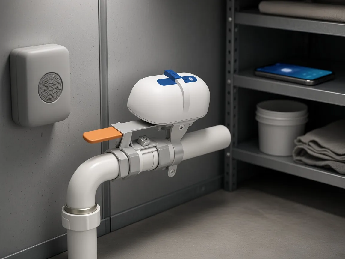 Local sounder and a phone glow beside the pipeline valve controller