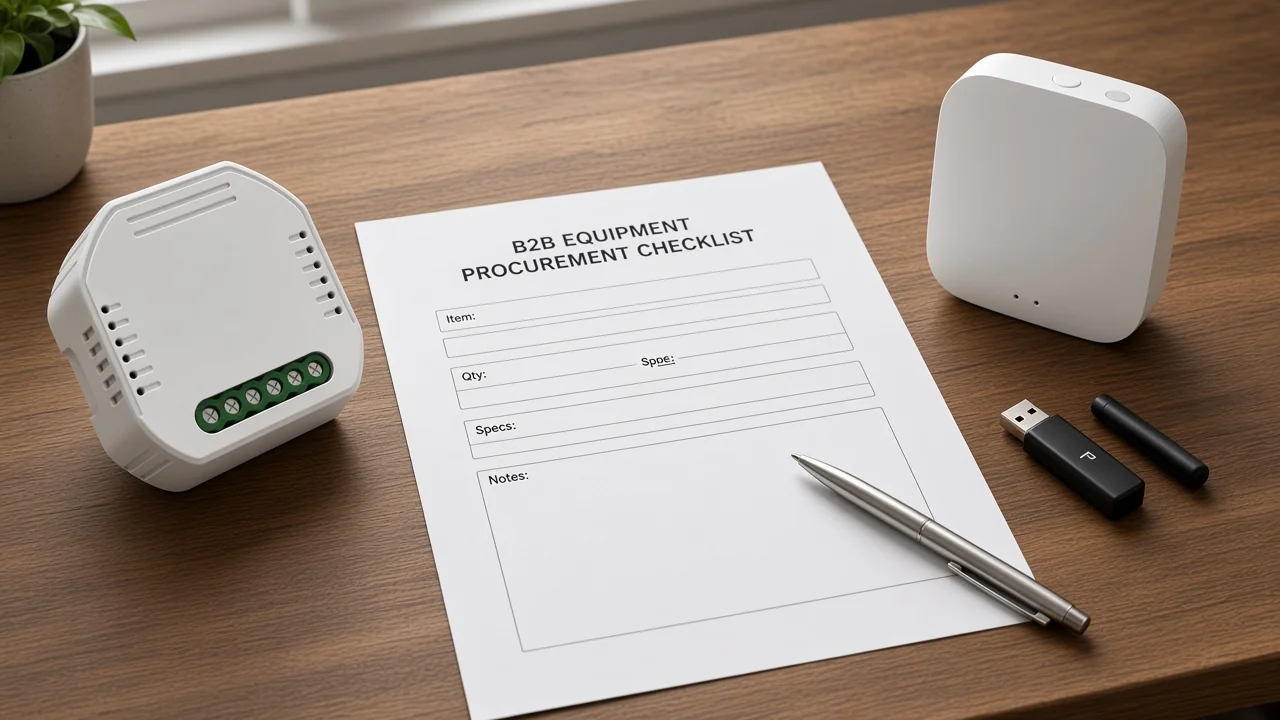 Channel RFQ checklist board for ZHA versus Zigbee2MQTT standardization fields