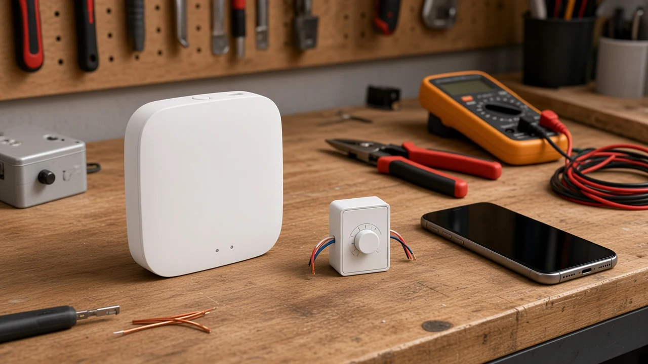 ZigBee hub and dimmer module during a pairing join